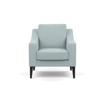 An Image of Heal's Richmond Armchair Brushed Cotton Cadet Black Feet