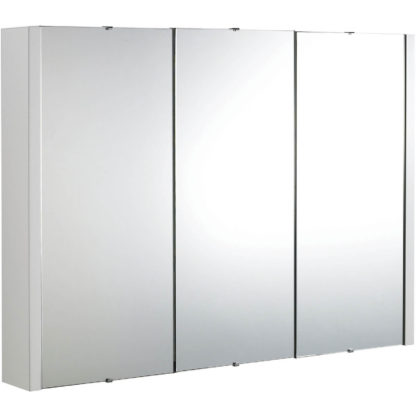 An Image of Balterley Bianca 600mmmm Mirror Cabinet - Gloss White