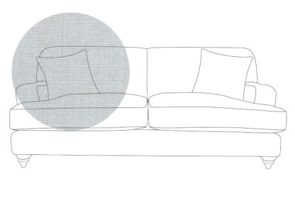 An Image of Heal's Hampstead 4 Seater Sofa Broad Weave Lagoon Black Feet