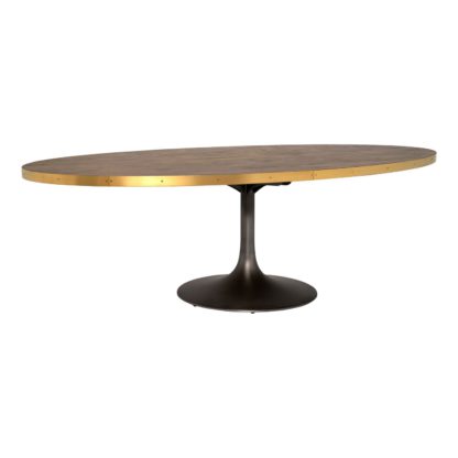 An Image of Talula Oval Dining Table, Light Burnt Oak