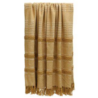 An Image of Ochre Woven Throw