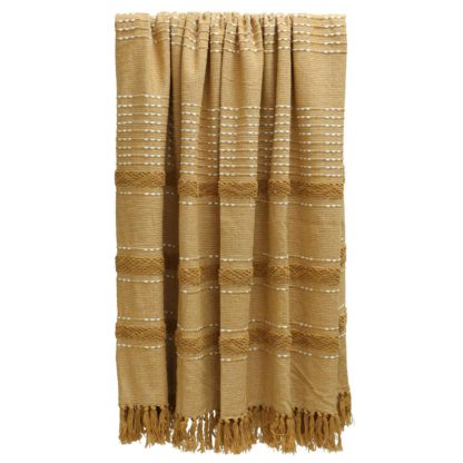 An Image of Ochre Woven Throw