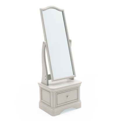 d971139d813c93ad7ad5ee5c9f7ce94a2b5ad844ca2e08f64c04007d07a9b6bc.jpg An Image of Mabel Cheval Mirror With Taupe Storage Cabinet