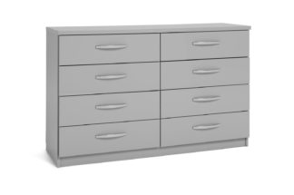 An Image of Argos Home Hallingford 4+4 Drawer Chest - Grey Gloss