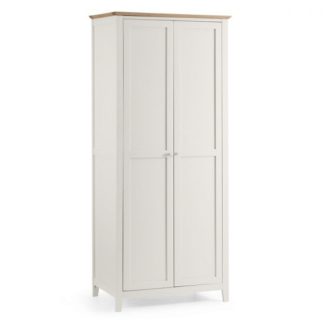 An Image of Cayuga Two Tone Wooden Wardrobe In Low Sheen Lacquer