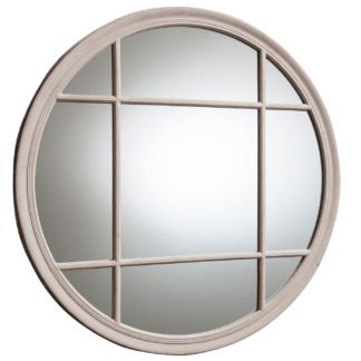 An Image of Round Window Mirror, Natural