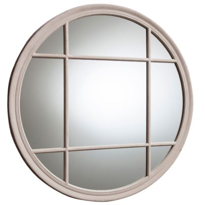 An Image of Round Window Mirror, Natural