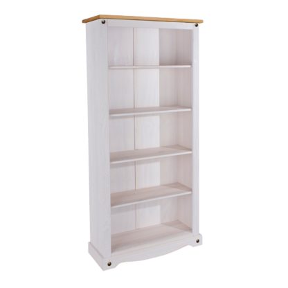 An Image of Corona White Tall Bookcase White