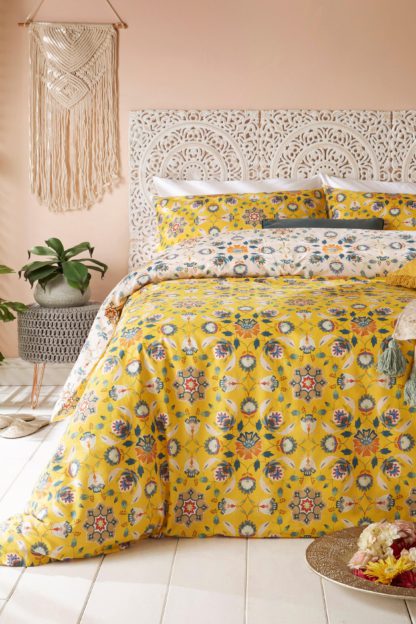 An Image of Folk Floral Double Duvet Set