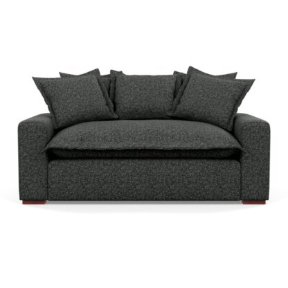 An Image of Heal's Brompton 2 Seater Sofa Brecon Charcoal Black Feet