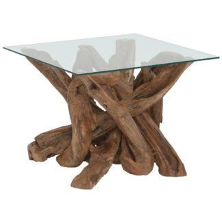 An Image of Whinfell Reclaimed Teak Root Lamp Table