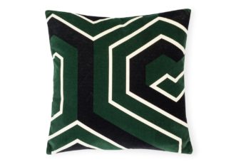 An Image of One Nine Eight Five Velvet Geo Cushion