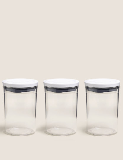 dd0933d8ca5757b3ca918b03c273f50204efc04d6fcbe9701e61e64922465bc6.jpg An Image of M&S OXO Set of 3 Storage Jars