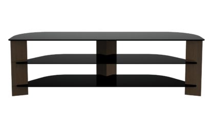 An Image of AVF Up to 75 Inch Large Glass TV Stand - Black