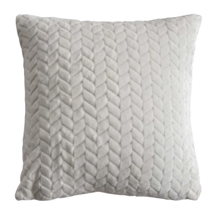 An Image of Cream Chevron Cushion