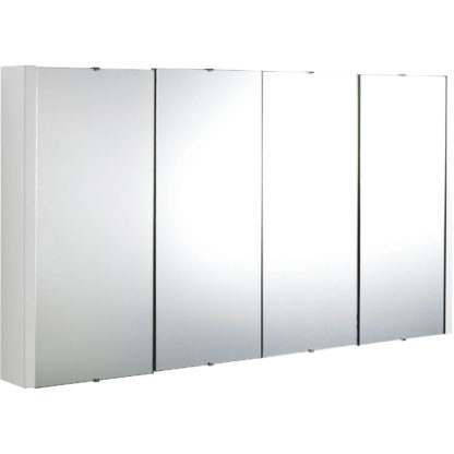 An Image of Balterley Bianca 600mmmm Mirror Cabinet - Gloss White