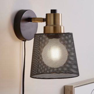 An Image of Idris Industrial Easy Fit Wall Light Black