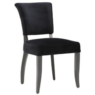 An Image of Timothy Oulton Mimi Velvet Dining Chair, Black
