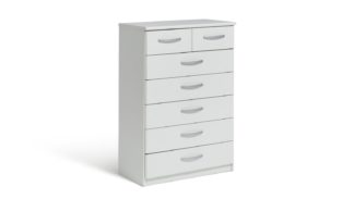 An Image of Argos Home Hallingford 5+2 Drawer Chest - White