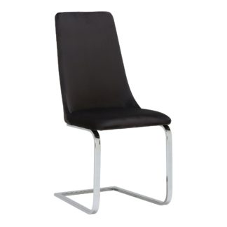 An Image of Kempton Velvet Dining Chair, Anthracite