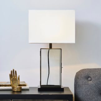 An Image of Maya Glass Table Lamp Black