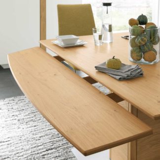An Image of Felser Rectangle to Square Extending Dining Table, Santana Light Oak