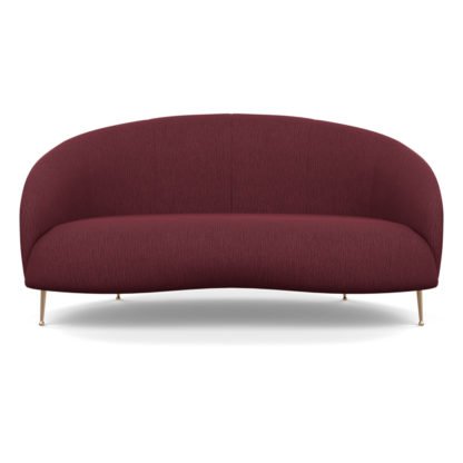 An Image of Heal's Bloomsbury 2 Seater Sofa Brushed Cotton Cadet Brass Feet