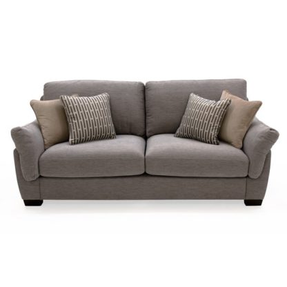 An Image of Beckett Fabric 3 Seater Sofa In Taupe