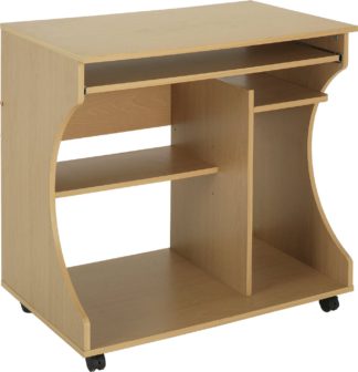 An Image of Argos Home Computer Office Desk - Beech Effect