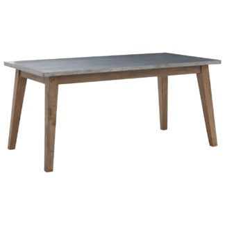 An Image of Hancock Zinc Dining Table, Salvage Deep Grey