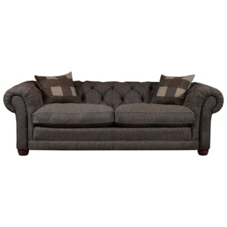 An Image of Harris Tweed Castlebay Midi Chesterfield Sofa