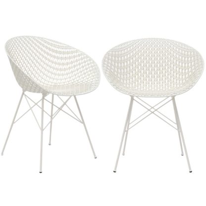 An Image of Pair of Kartell Matrix Dining Chairs, Black