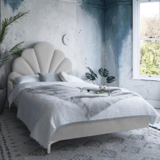 An Image of Hartington Plush Velvet King Size Bed In Silver