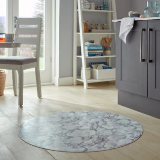An Image of Marble Vinyl Square Mat Light Grey