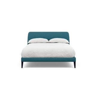 An Image of Heal's Wallis Bedstead Double Brushed Cotton Cadet Black