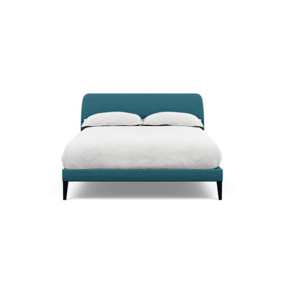 An Image of Heal's Wallis Bedstead Double Brushed Cotton Cadet Black