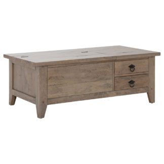 An Image of Hancock Storage Coffee Table, Salvage Deep Grey