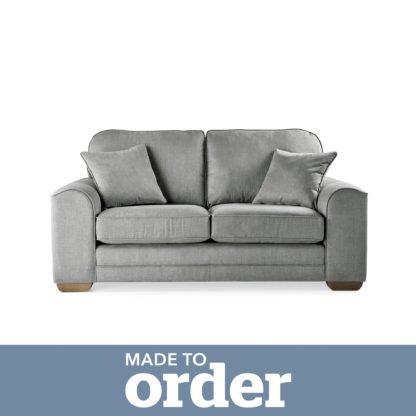 An Image of Morello 2 Seater Sofa Brushed Plain Fabric Brushed Plain Cobalt