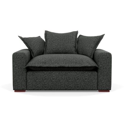 An Image of Heal's Brompton Loveseat Brecon Charcoal Black Feet