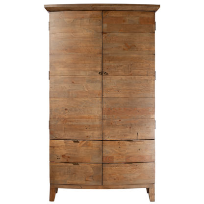 An Image of Rye Reclaimed Wood Small Double Wardrobe