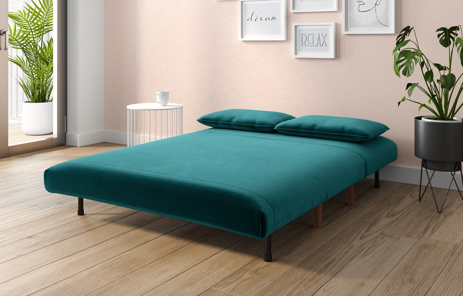 M S Loft Logan Small Double Fold Out Sofa Bed