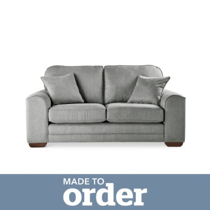 An Image of Morello 2 Seater Sofa Brushed Plain Fabric Brushed Plain Cobalt