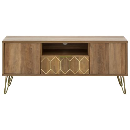 ed5cba2bbe9b393ce24baf4c046e7a5debfb6887c01d9f7d703a52585f725985.jpg An Image of Orleans TV Stand Brown