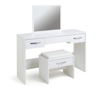 An Image of Argos Home Hallingford Gloss Dressing Table - White