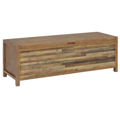 An Image of Charlie Reclaimed Wood Large Rectangular Blanket Box