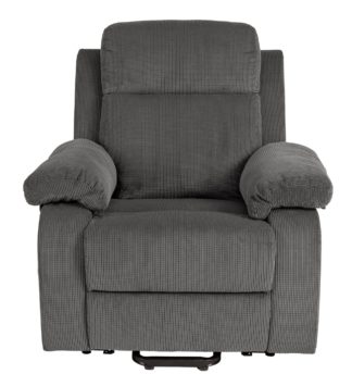 An Image of Argos Home Bradley Fabric Rise & Recline Chair - Charcoal