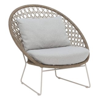 An Image of Mykonos Garden Lounge Chair, Camel and Linen