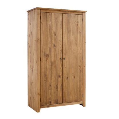 An Image of Pascal 2 Door Wardrobe In Pine finish