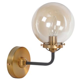 An Image of Glass Ball Wall Sconce, Smoked Glass