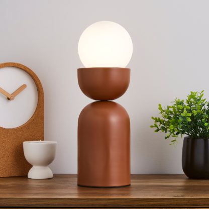 An Image of Lunebar Touch Table Lamp Butterscotch (Orange)